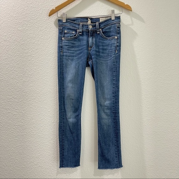 RAG & BONE Skinny Raw Hem Capri Jeans in Sonoma Size 24 - Picture 4 of 12